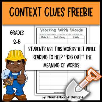 context clues worksheets 2nd grade