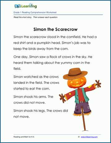 scarecrow worksheet