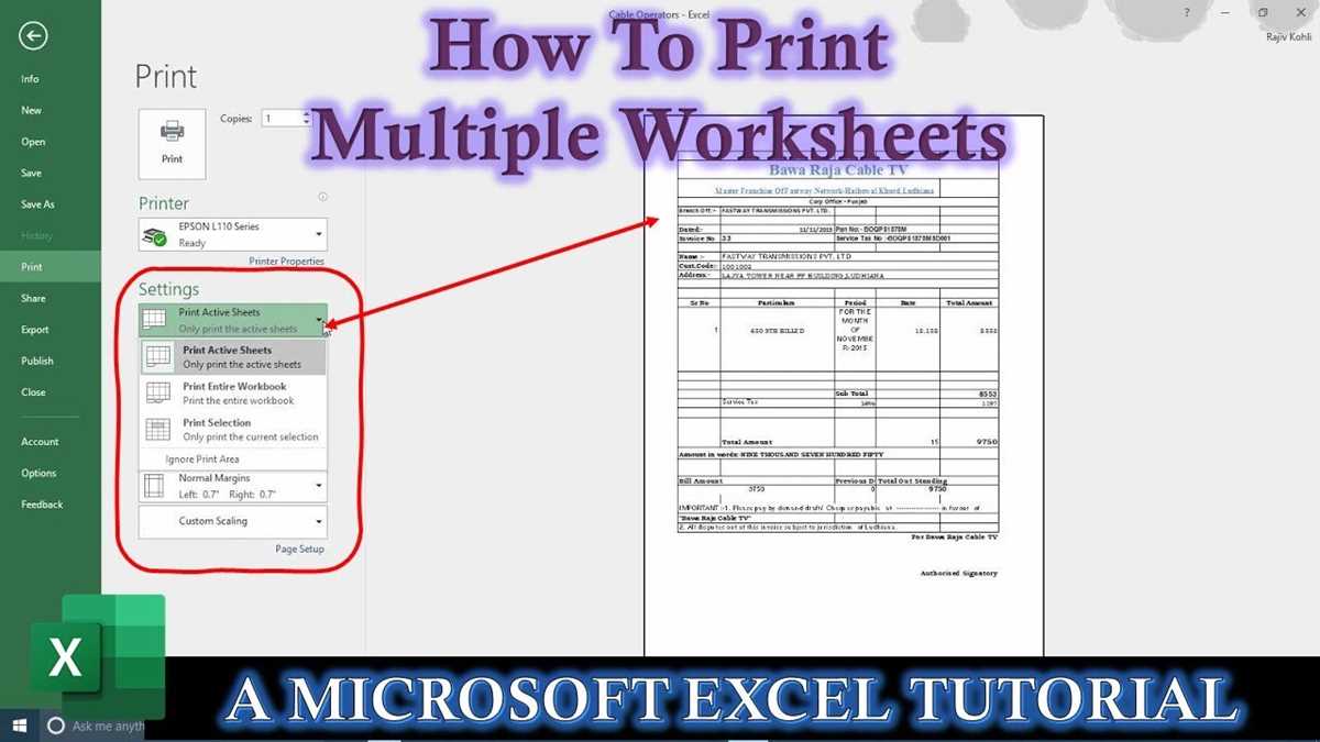 print selected worksheets