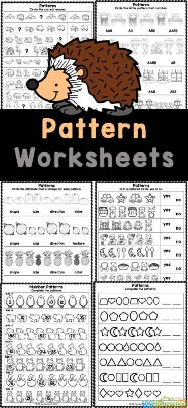 pattern worksheets for kindergarten