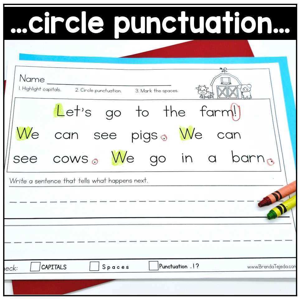 capitalization and punctuation worksheets