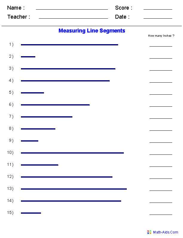 line line segment ray worksheet