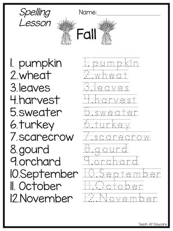 2nd grade spelling words worksheets