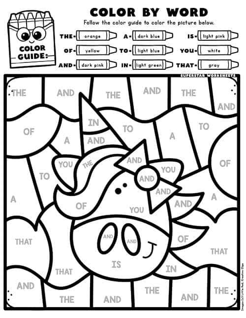 free sight words worksheets