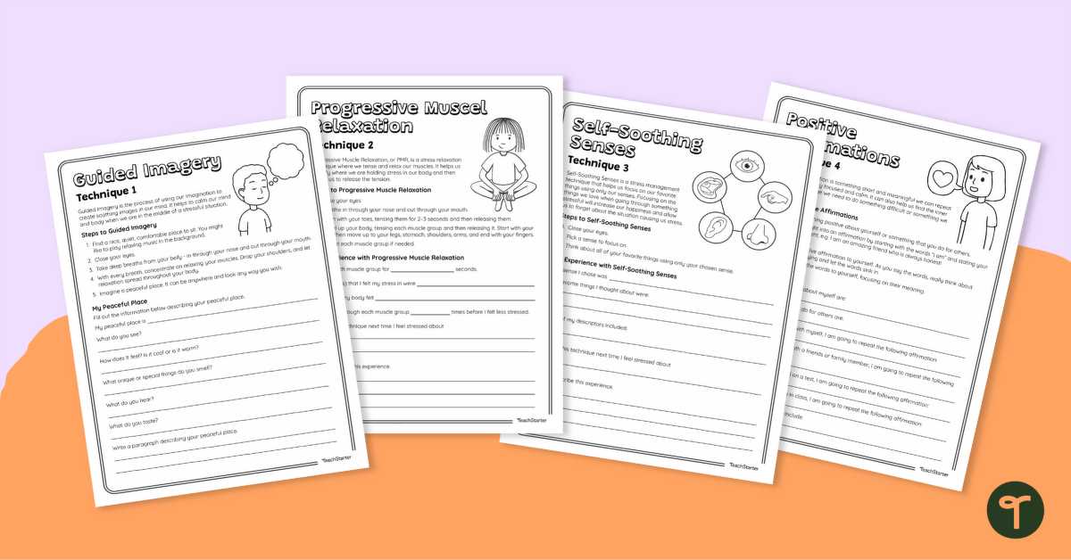 dealing with stress worksheets