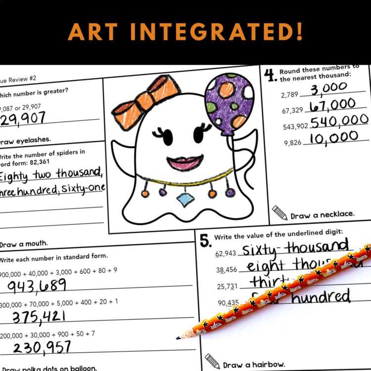 4th grade halloween math worksheets