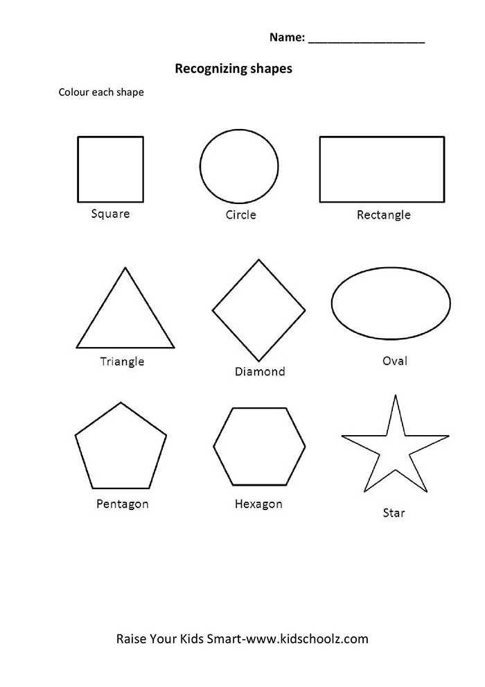geometrical shapes worksheet