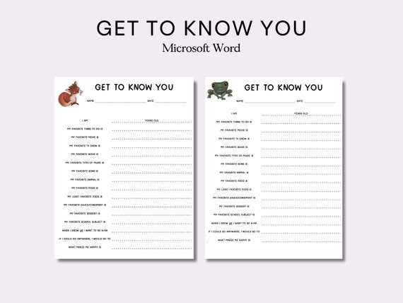 getting to know you worksheet elementary
