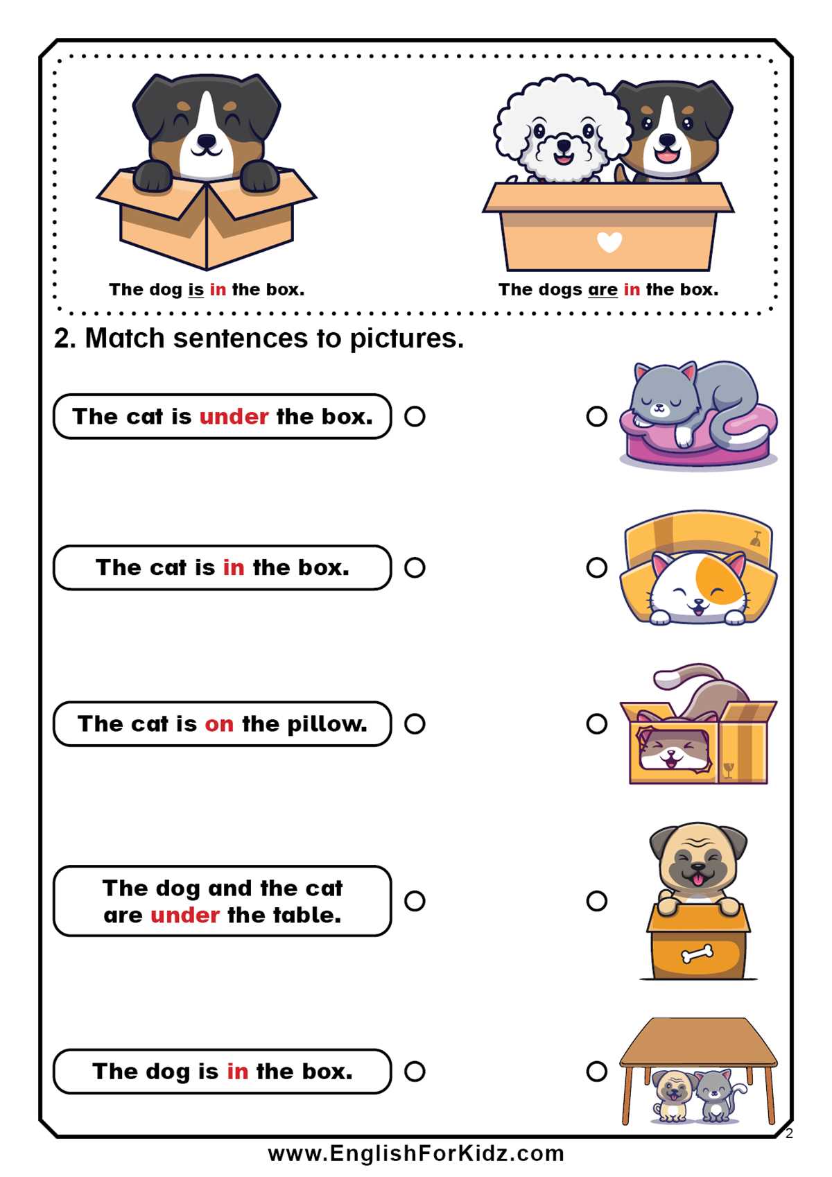preposition worksheets