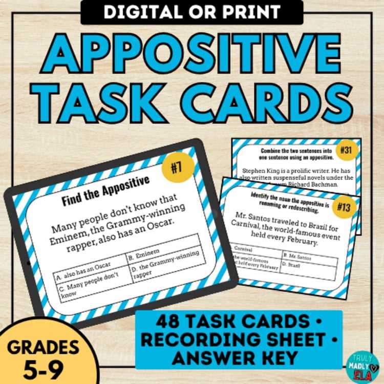 appositives and appositive phrases worksheet