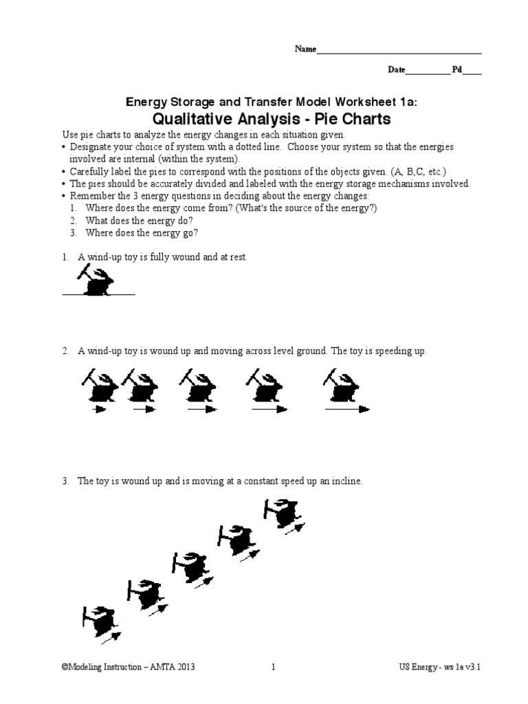 energy storage and transfer model worksheet 1a