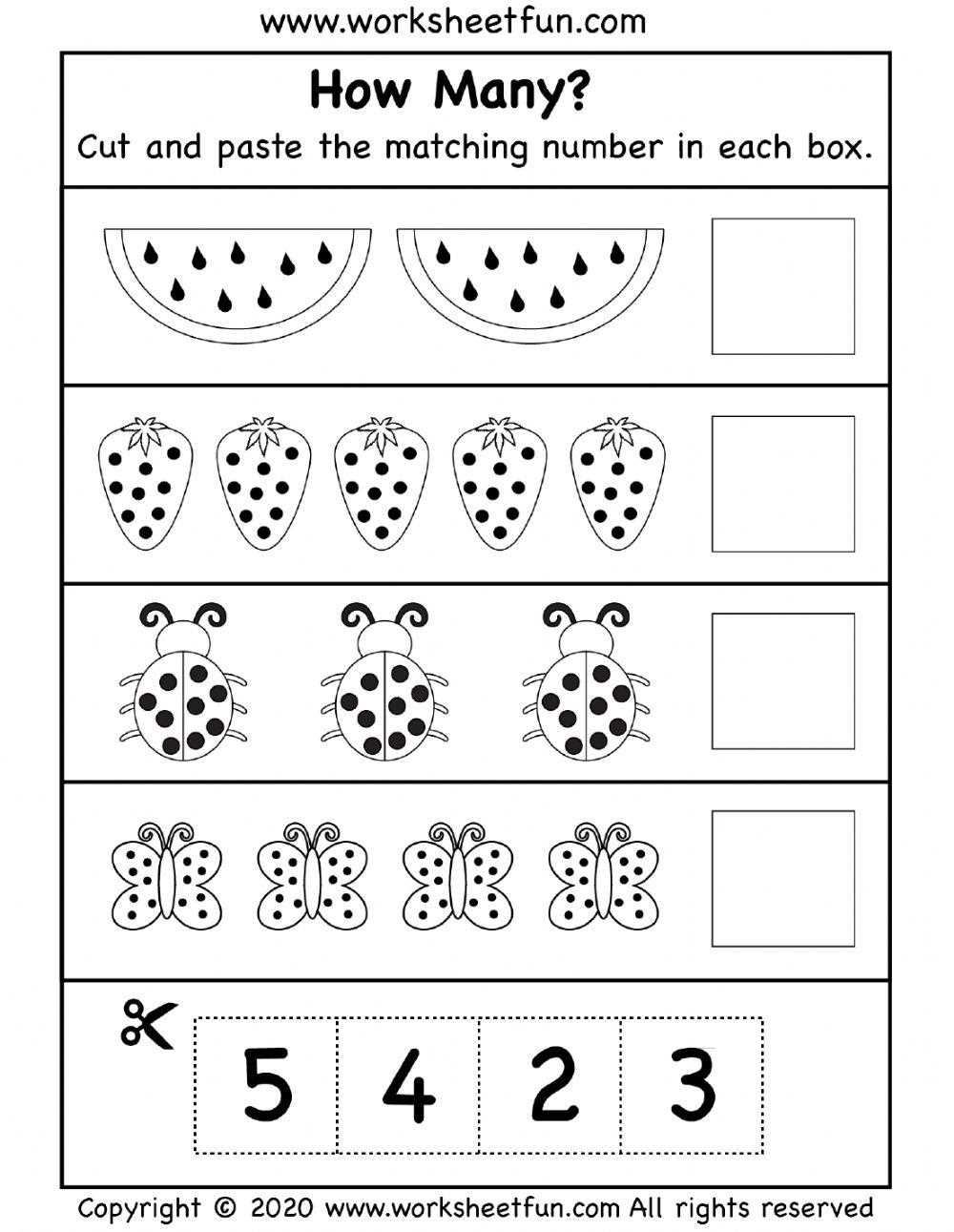 cutting numbers worksheet