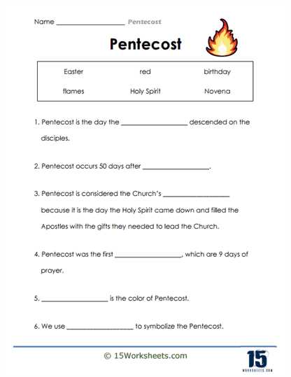 gifts holy spirit worksheets