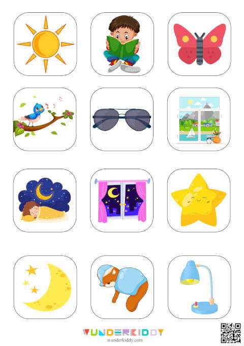 day and night worksheet for nursery