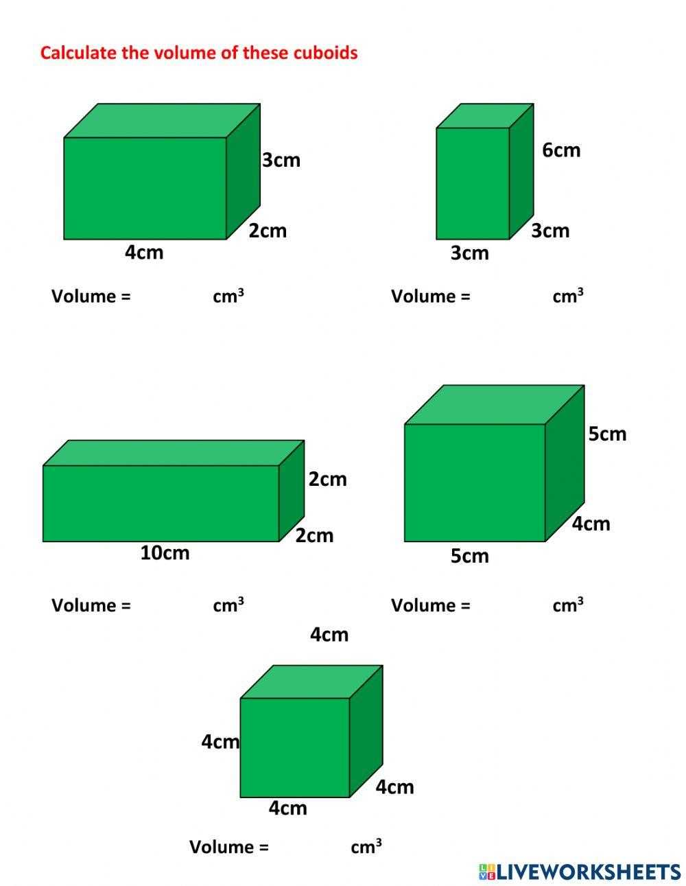 perimeter volume and area worksheets perimeter volume and area worksheets