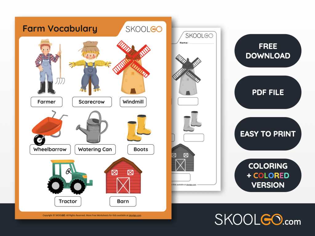 farm worksheets for preschool