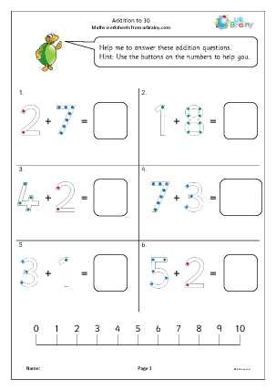 addition for reception worksheet