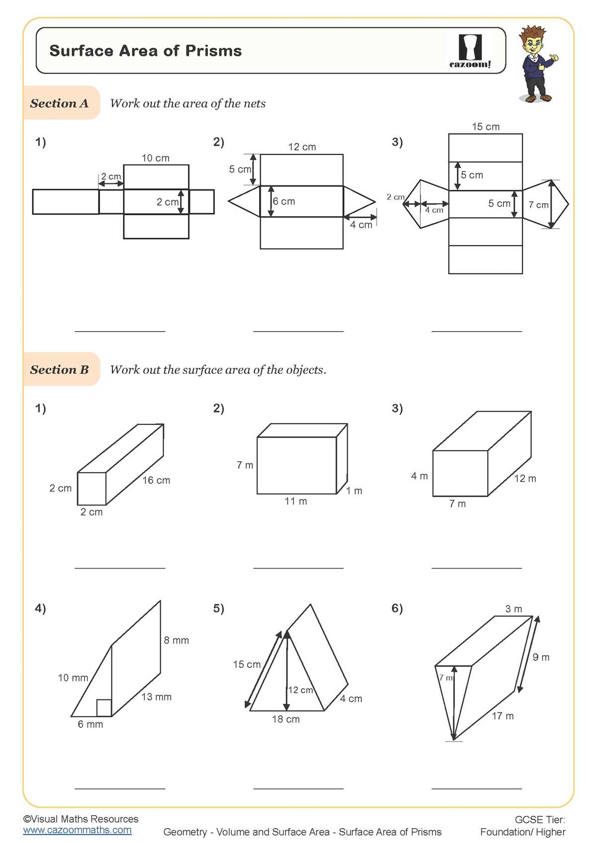 3d volume worksheets