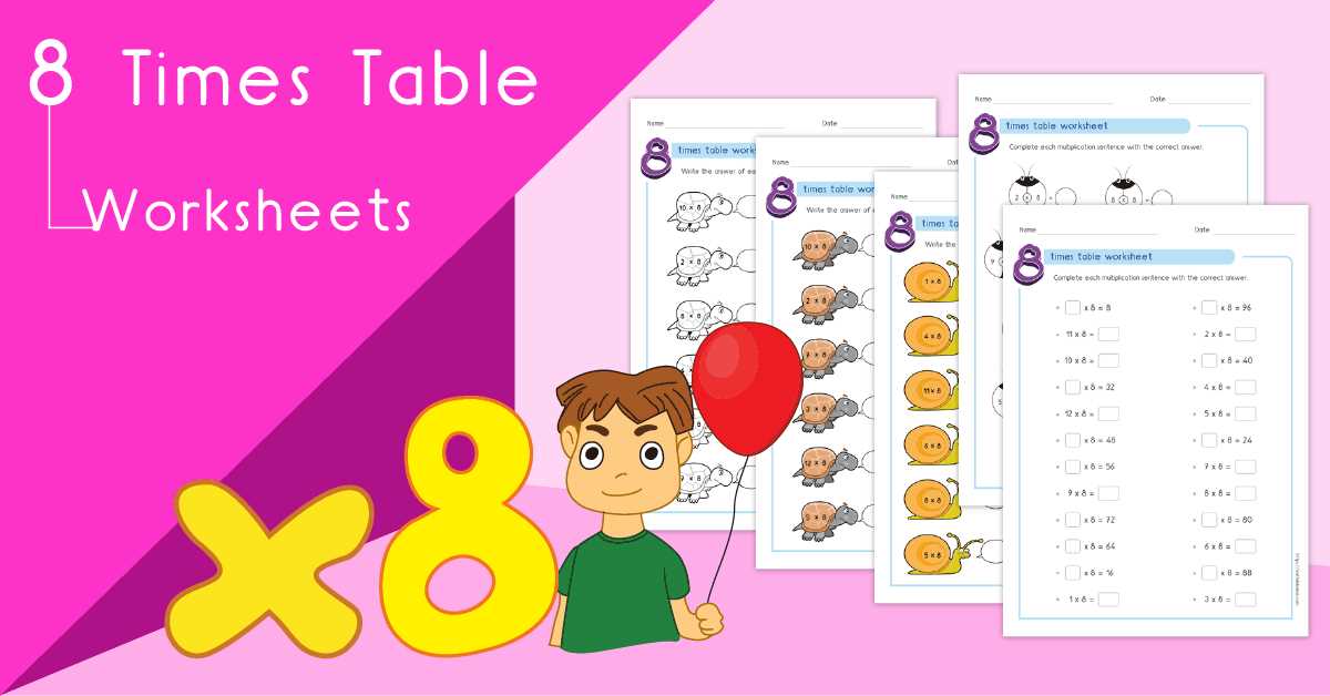multiplication worksheets 8 times tables