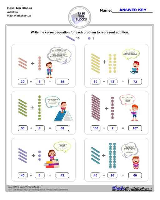 base 10 worksheets grade 1