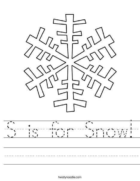 preschool snow worksheets