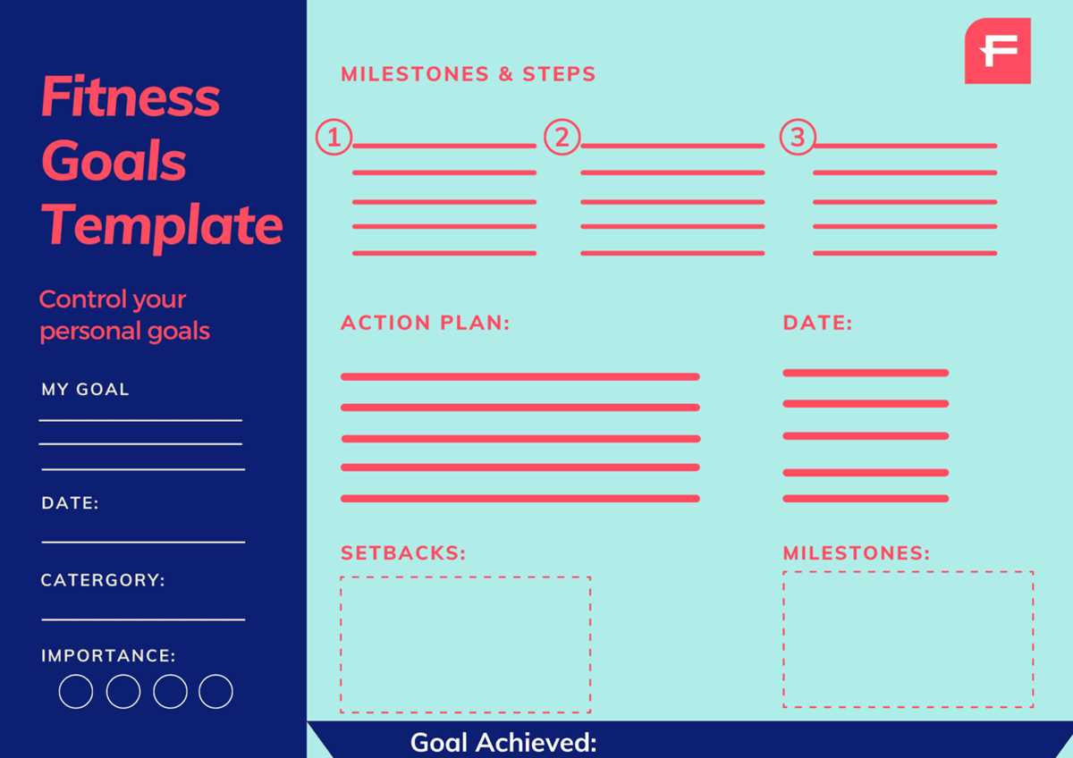 goal setting fitness worksheet
