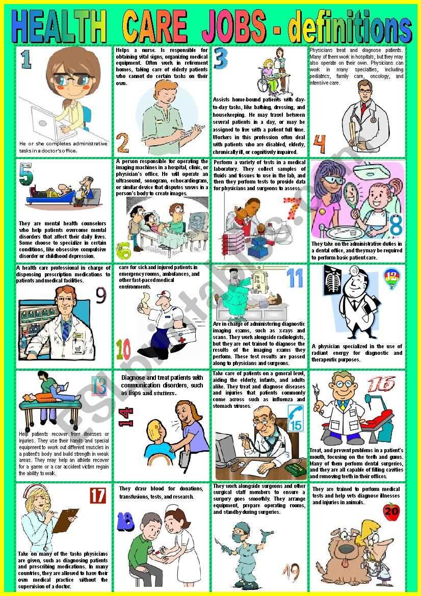 esl health worksheets for adults