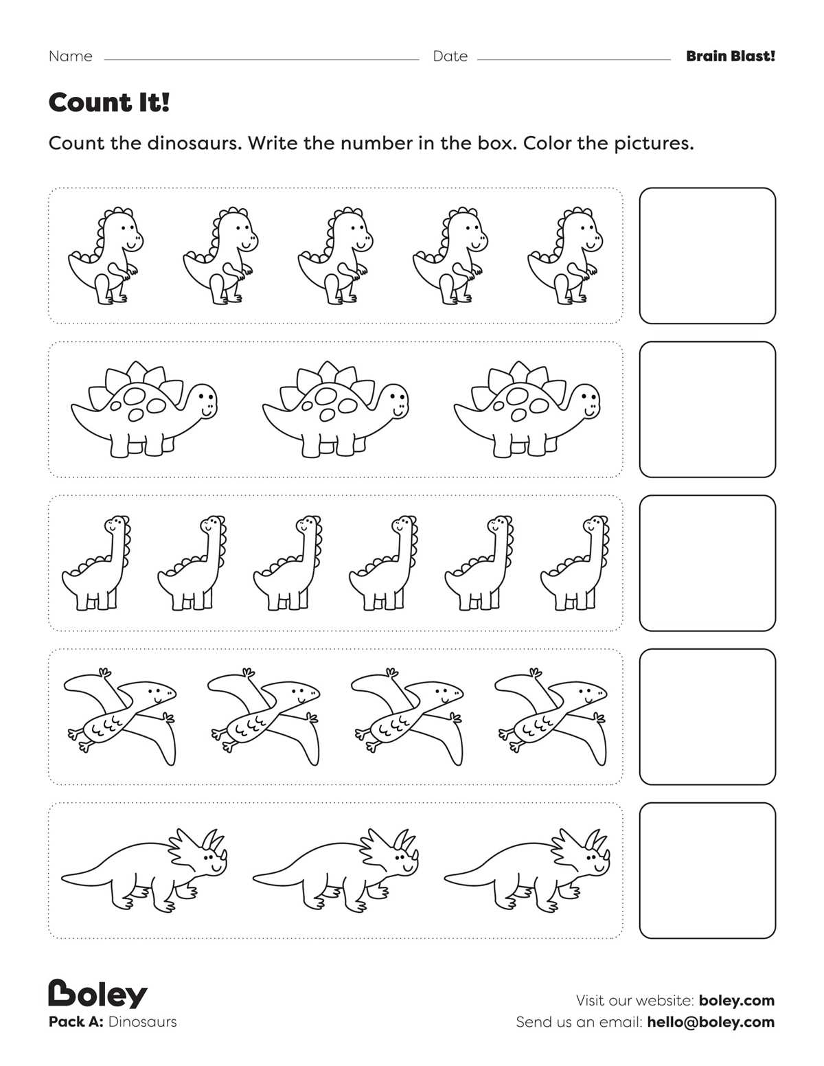 dino worksheet