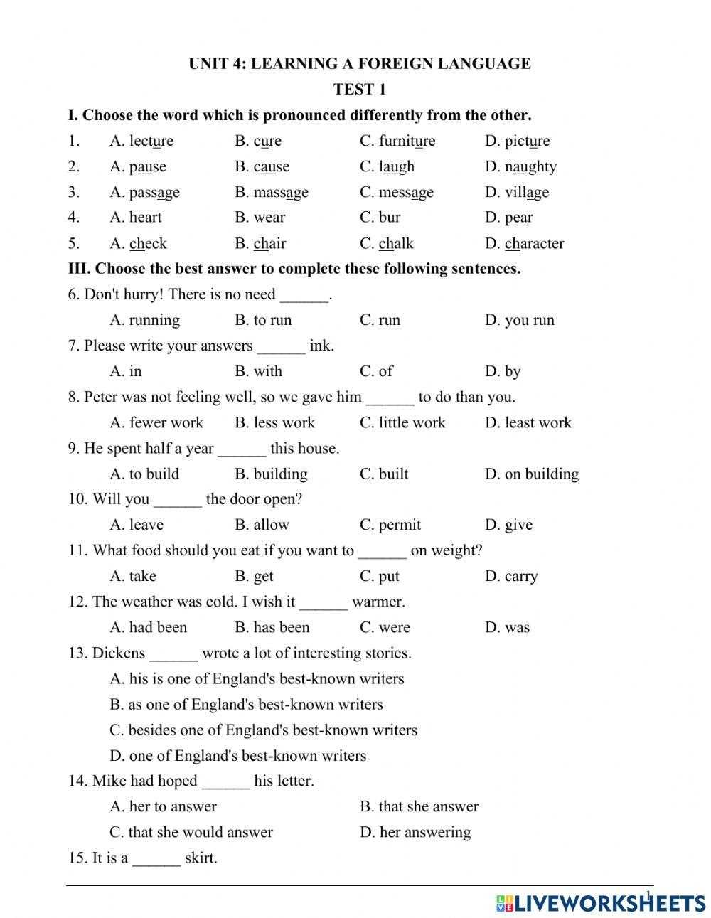 english as second language worksheets english as second language worksheets
