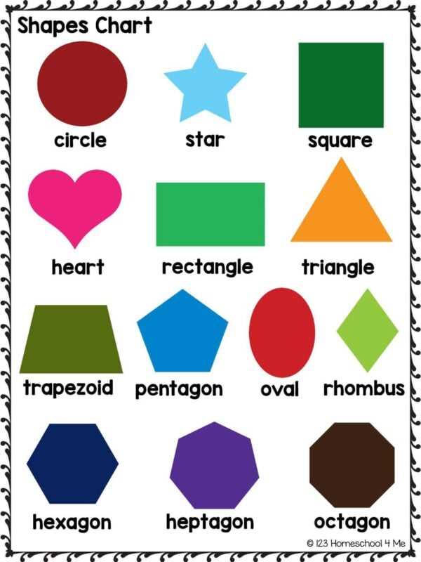 identifying shapes worksheets