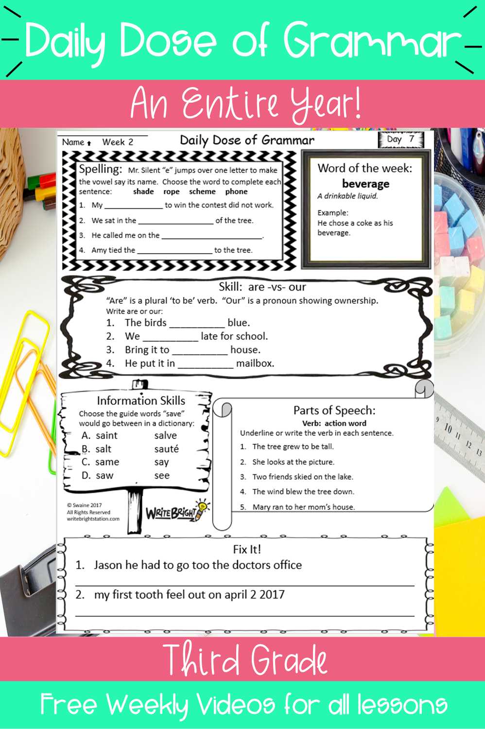 grammar worksheets 3rd grade