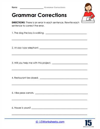 grammer worksheet