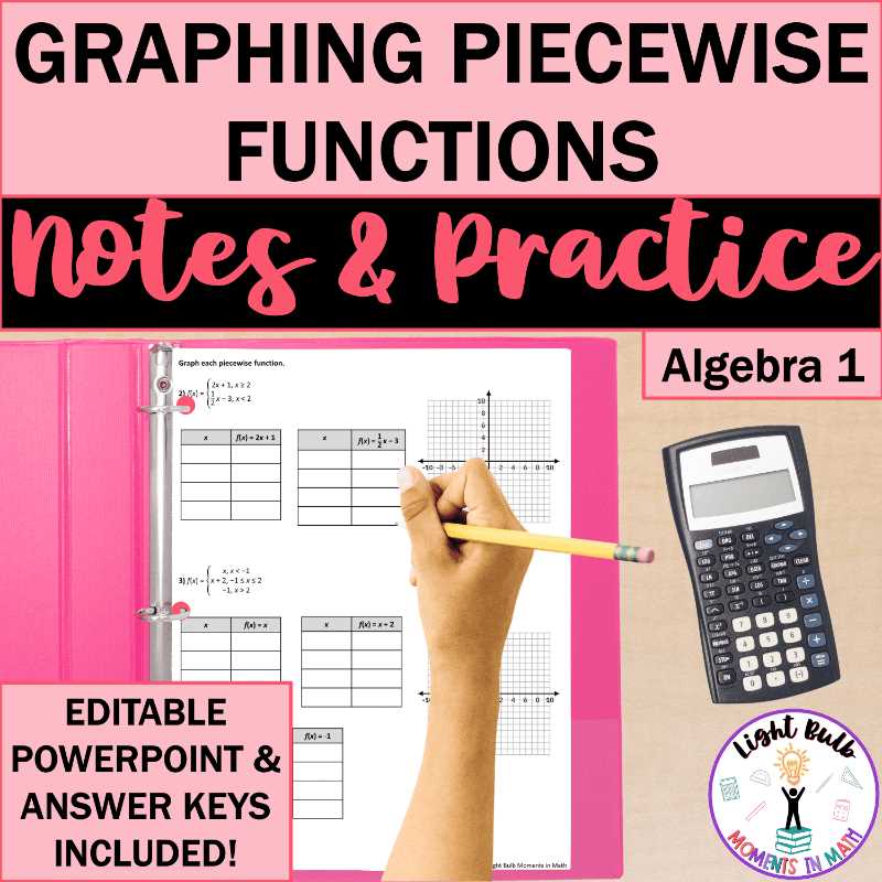 graphing linear piecewise functions worksheet