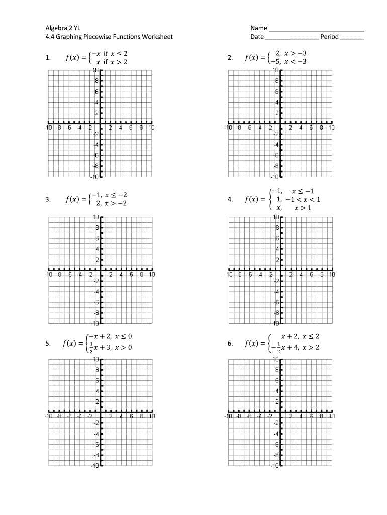 graphing linear piecewise functions worksheet