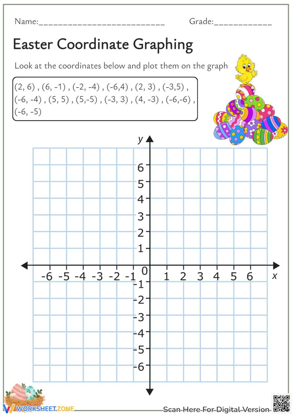 graphing on coordinate plane worksheet