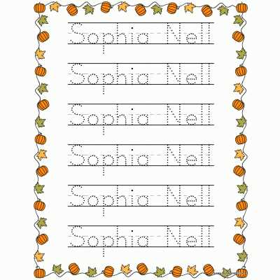 name tracing worksheets for preschoolers