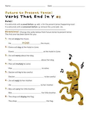verbs in present tense worksheet