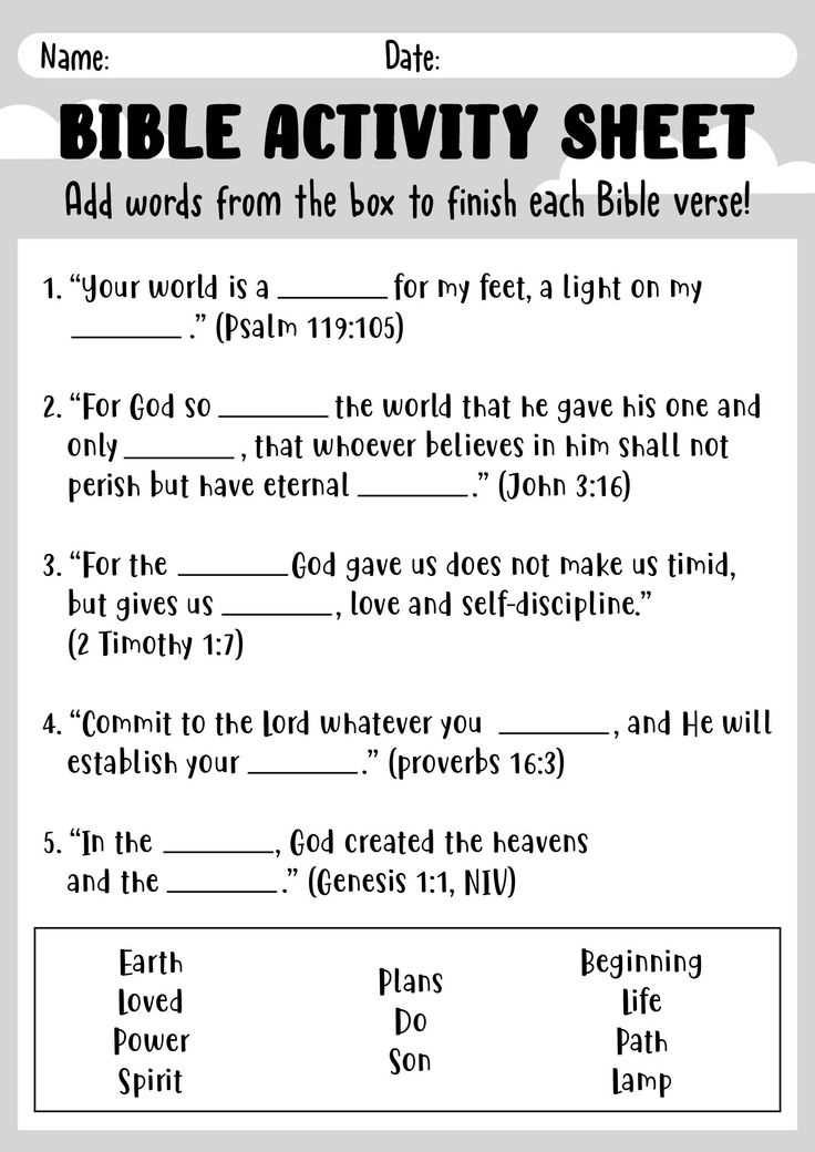 bible worksheets for kids free