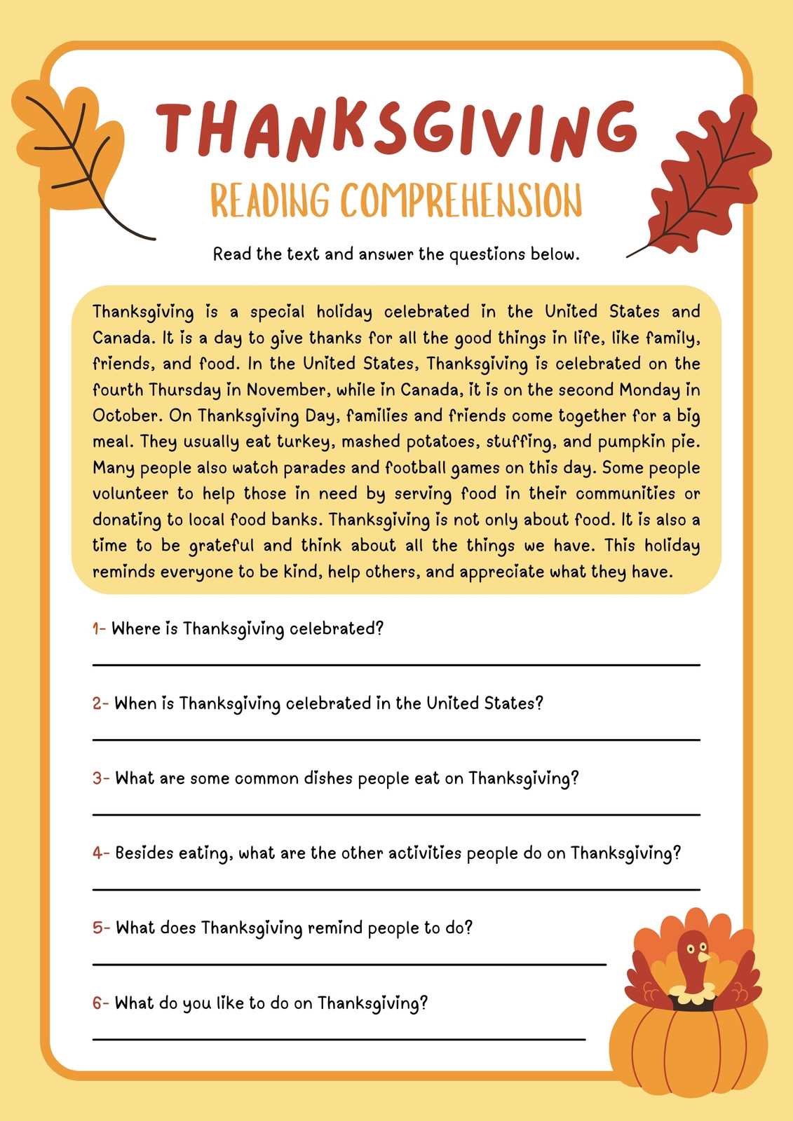 comprehension worksheets free