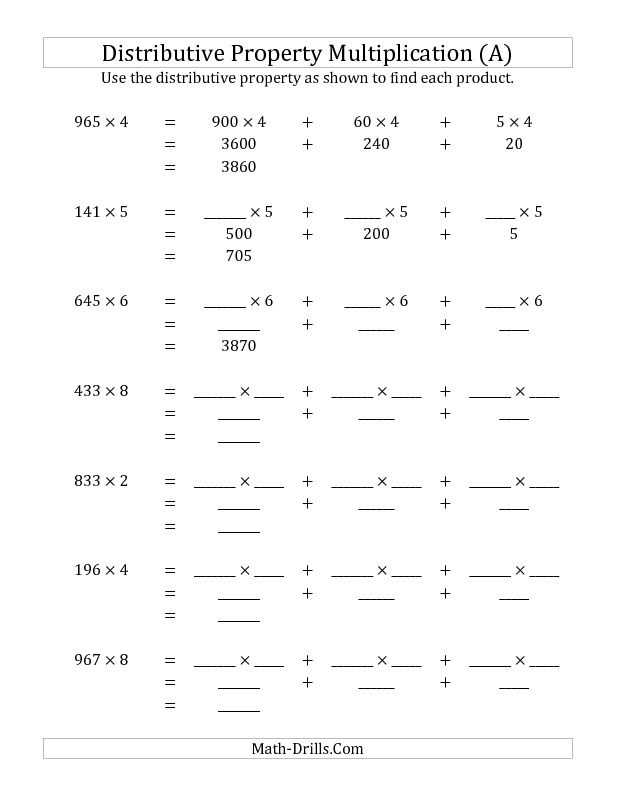 properties of multiplication worksheet properties of multiplication worksheet