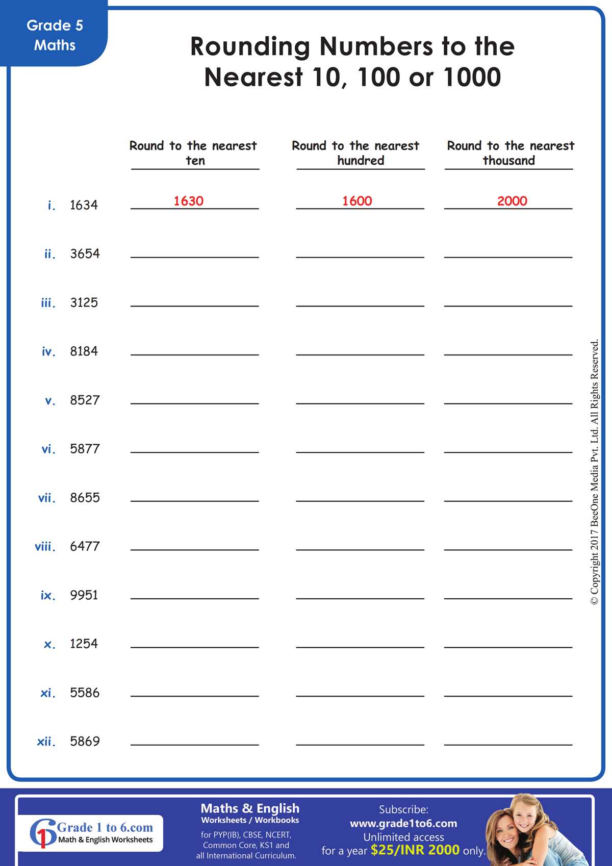 rounding to the nearest ten and hundred worksheets