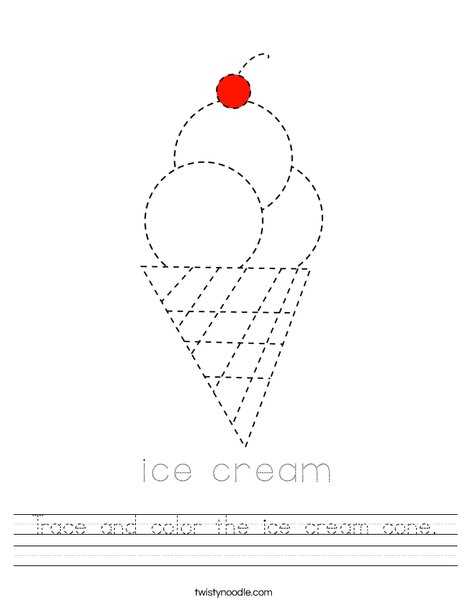 ice cream worksheets