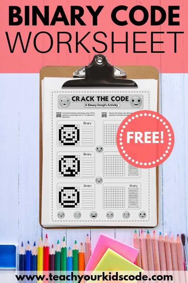 binary number worksheets