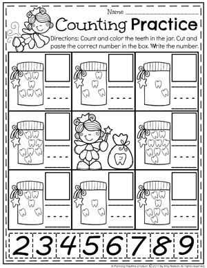 teeth counting worksheet