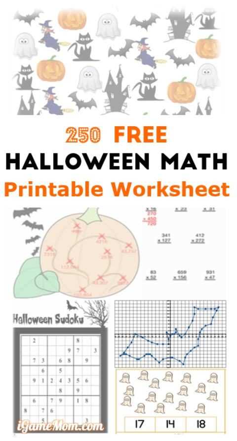 halloween math worksheets free