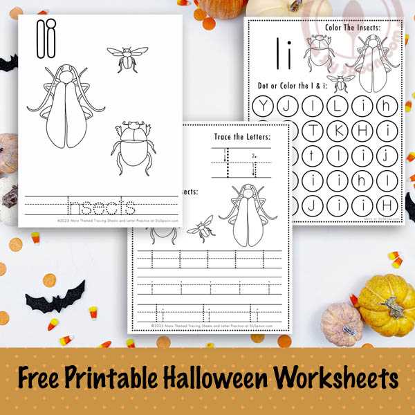 halloween themed worksheets
