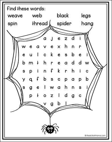 halloween word search worksheets