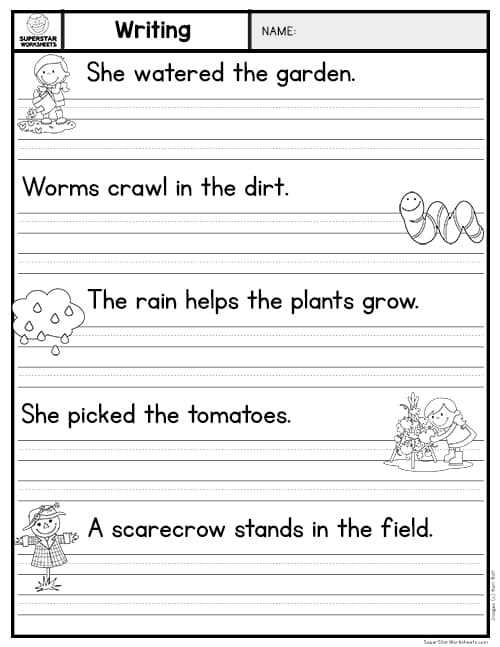 handwriting worksheets for kindergarten free printable