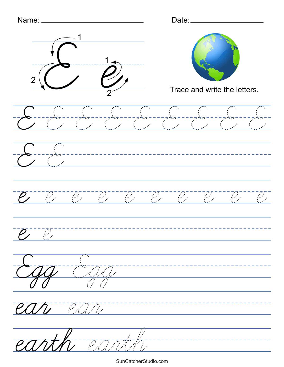 handwriting worksheets free printable
