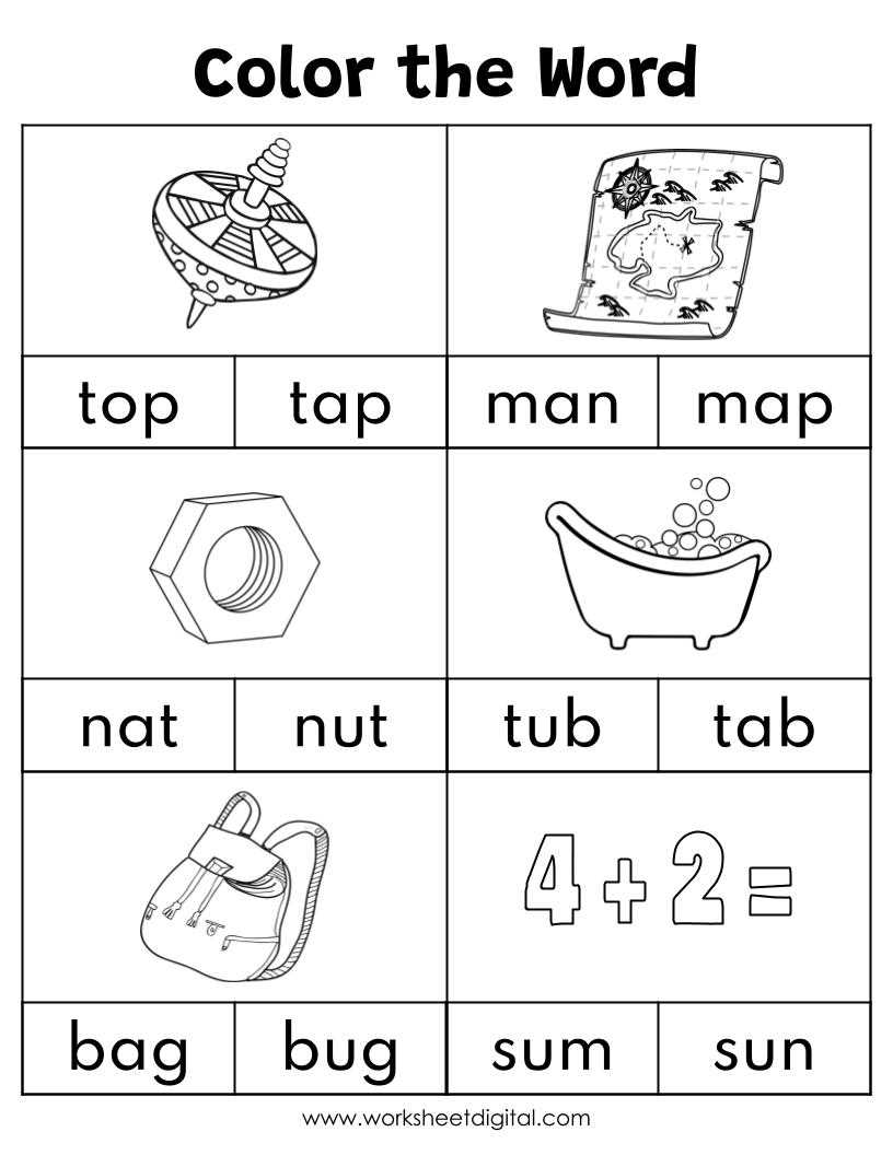 2nd grade cvc words worksheets
